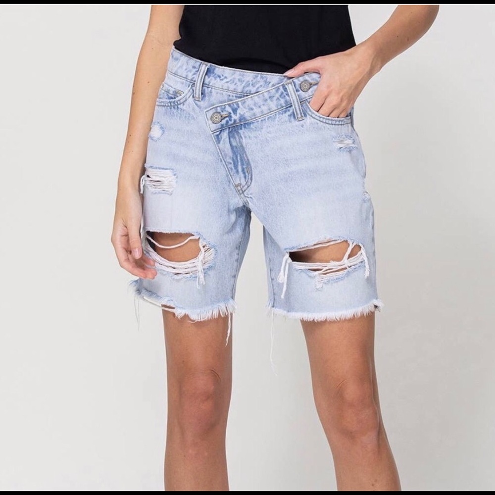 Vervet distressed jean shorts